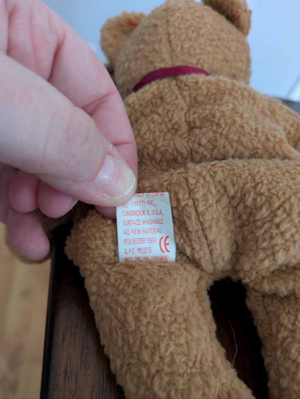 Vintage Ty Beanie Baby Curly Bear - Picture 7 of 9